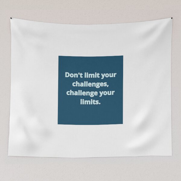 Item preview, Don't Limit Your Challenges - Challenge Your Limits Triathlon Motivation designed and sold by Triathlongram.