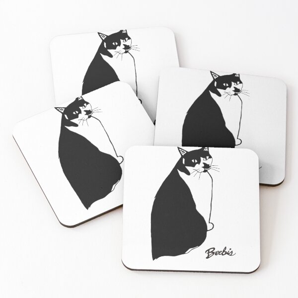 Item preview, Kitty Bobtail with an Owl face who is Tuxedo Manx Bobtail Funny Gift designed and sold by Beebis.