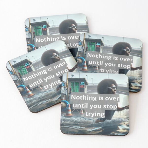 Item preview, Nothing Is Over Until You Stop Trying - Motivational Triathlon Quote designed and sold by Triathlongram.