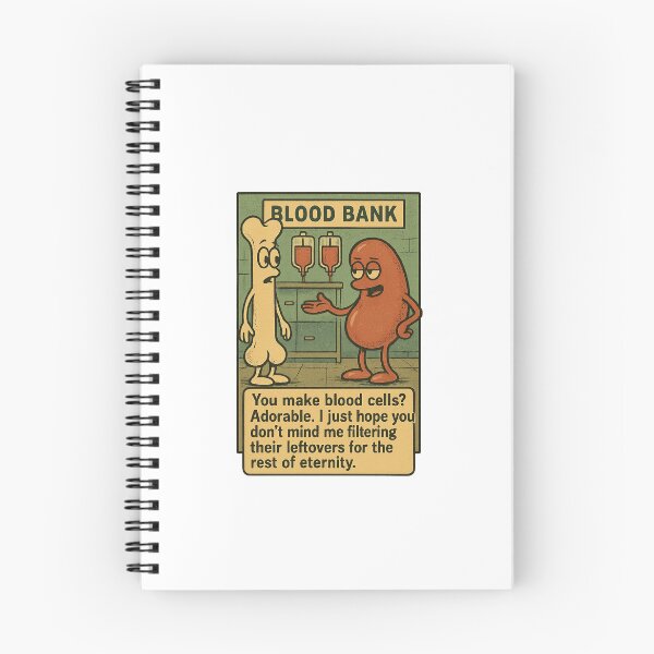 Item preview, Kidney vs Bone Marrow | Retro Blood Bank Sarcastic Medical Cartoon  designed and sold by Sabbara.