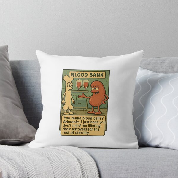 Item preview, Kidney vs Bone Marrow | Retro Blood Bank Sarcastic Medical Cartoon  designed and sold by Sabbara.