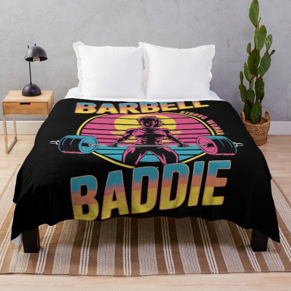 Item preview, Barbell Baddie Retro 80s Neon Fitness - Strong women scare weak men designed and sold by pixelated_echoes.