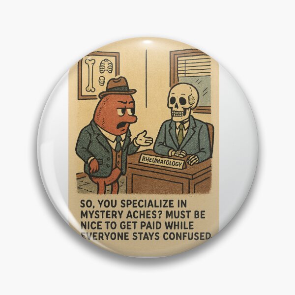 Item preview, Kidney vs Rheumatology | Retro Detective Office | Sarcastic Medical Cartoon designed and sold by Sabbara.