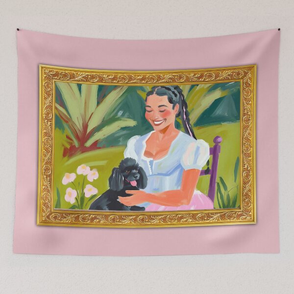 Item preview, Oil Painting with Miniature Poodle designed and sold by ThiccAndSik.