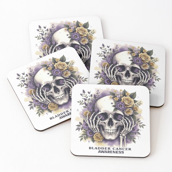 Item preview, Bladder Cancer Awareness Skull Floral  designed and sold by queenzoid.