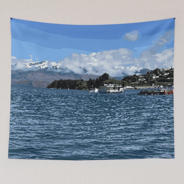 Item preview, Vintage Lake Wanaka New Zealand Travel designed and sold by ashandbubu.