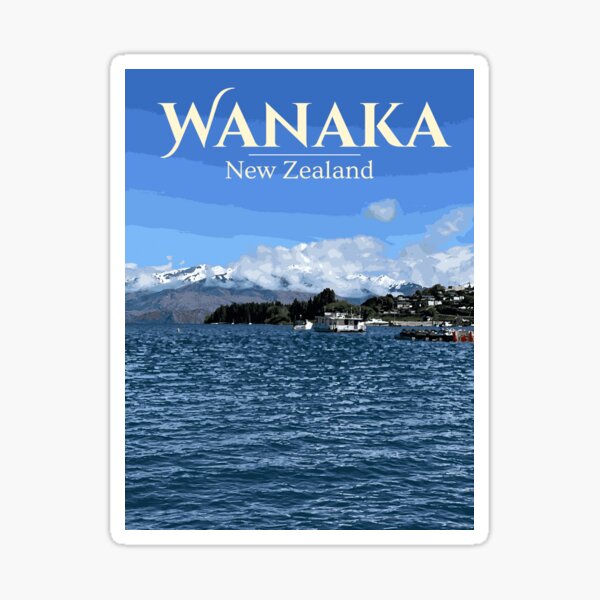 Vista previa del artículo con la obra «Viajes clásicos al lago Wanaka en Nueva Zelanda», diseñado y vendido por ashandbubu.