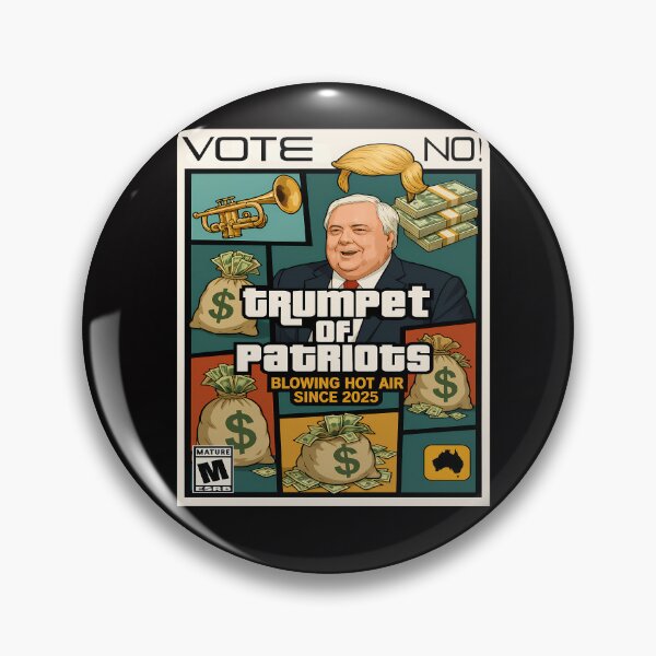 Item preview, Vote No Clive Palmer Trumpet of Patriots design designed and sold by CoolCrazyQuirky.