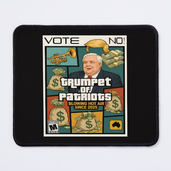 Item preview, Vote No Clive Palmer Trumpet of Patriots design designed and sold by CoolCrazyQuirky.