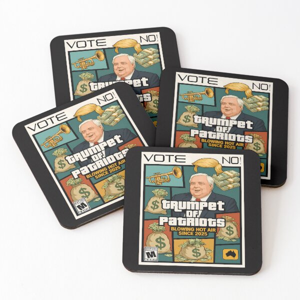 Item preview, Vote No Clive Palmer Trumpet of Patriots design designed and sold by CoolCrazyQuirky.