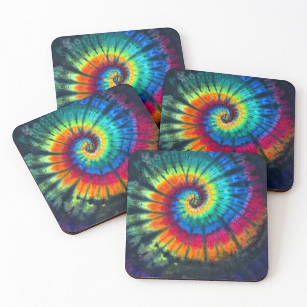 Item preview, Cabeza muerta en espiral con efecto tie-dye arcoíris designed and sold by AuroraXGreen.
