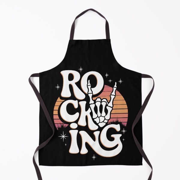 Item preview, Rocking Skeleton Hand – Retro Sunset Aesthetic designed and sold by pixelated_echoes.