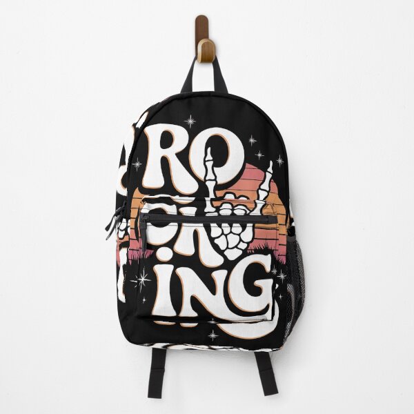 Item preview, Rocking Skeleton Hand – Retro Sunset Aesthetic designed and sold by pixelated_echoes.