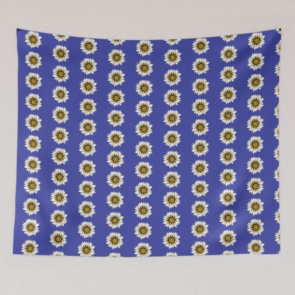Item preview, Dark Sunburst White Gazania Featuring Black and Purple Accents Plus a Sunny Yellow Center Die Cut designed and sold by JoyousArt4u.