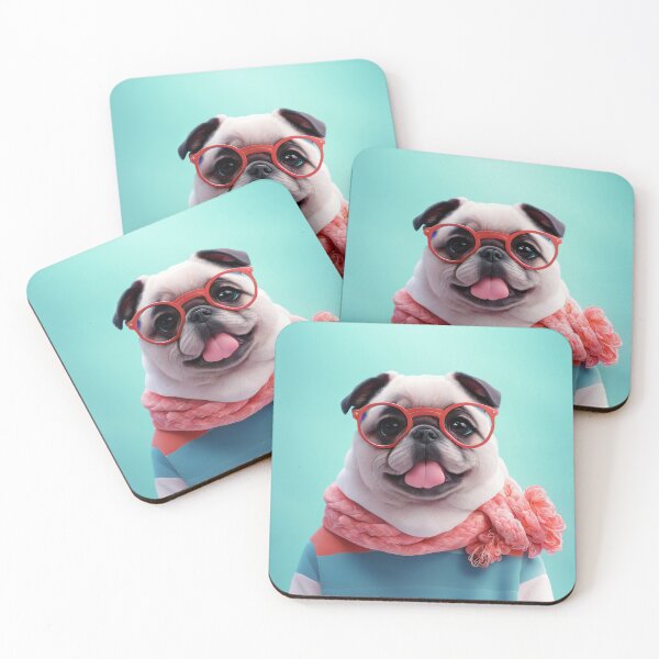 Item preview, Hipster Puggo Funny Portrait designed and sold by PrintsbyCass.