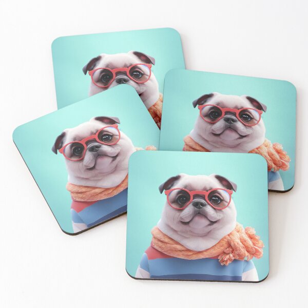 Item preview, Hipster Puggo Funny Portrait designed and sold by PrintsbyCass.