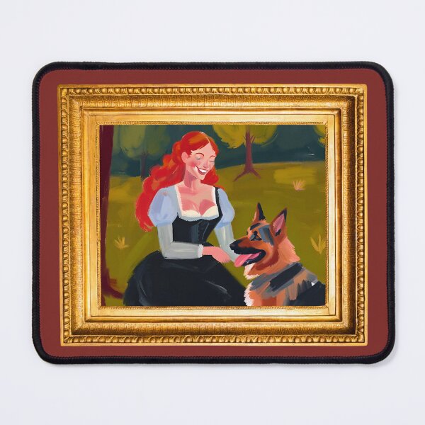 Item preview, Oil Painting with German Shepherd designed and sold by ThiccAndSik.