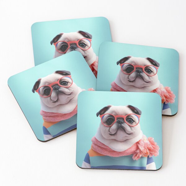 Item preview, Hipster Puggo Funny Portrait designed and sold by PrintsbyCass.