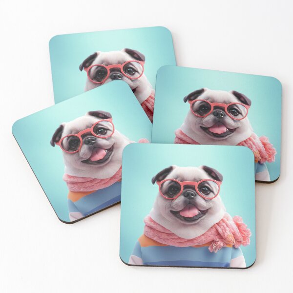 Item preview, Hipster Puggo Funny Portrait designed and sold by PrintsbyCass.