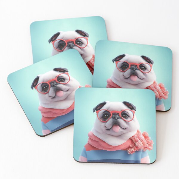 Item preview, Hipster Puggo Funny Portrait designed and sold by PrintsbyCass.