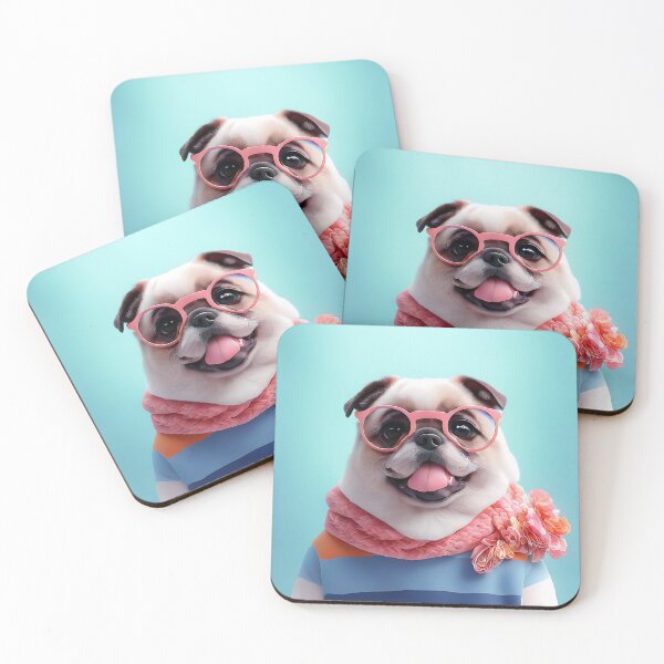 Item preview, Hipster Puggo Funny Portrait designed and sold by PrintsbyCass.