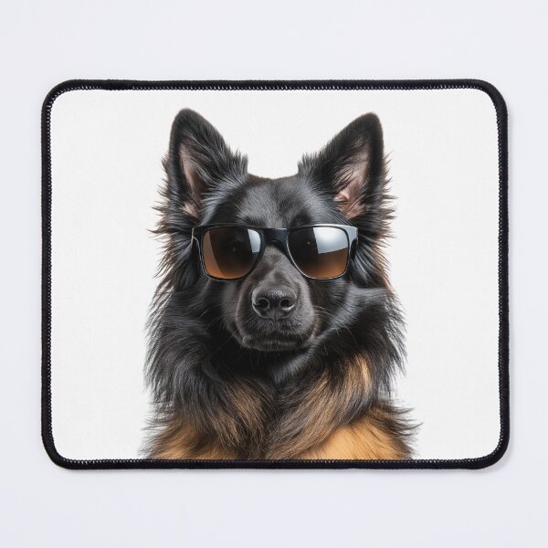 Item preview, Funny cool Belgian Sheepdog wearing sunglasses designed and sold by LazyOwlStore.