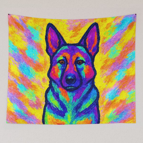 Item preview, Vibrant German Shepherd In Bold Colors designed and sold by ChrisButler.