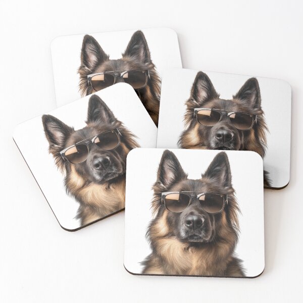 Item preview, Funny cool Belgian Tervuren Dog wearing sunglasses designed and sold by LazyOwlStore.