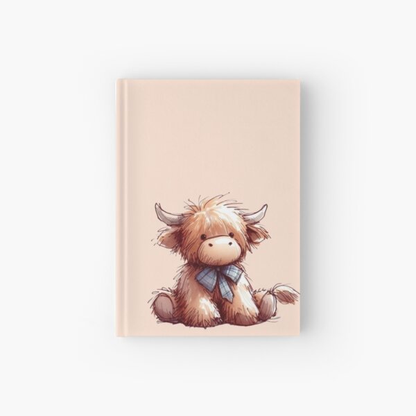 Vista previa del artículo con la obra «Vaca bebé de las tierras altas», diseñado y vendido por DaintyDooodles.