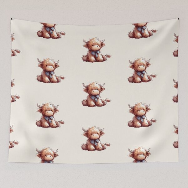Item preview, Baby highland cow designed and sold by DaintyDooodles.