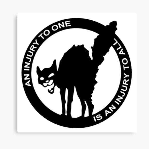 AN Injury To One Is An Injury To All - Anarcho-Syndicalist Logo Canvas Print