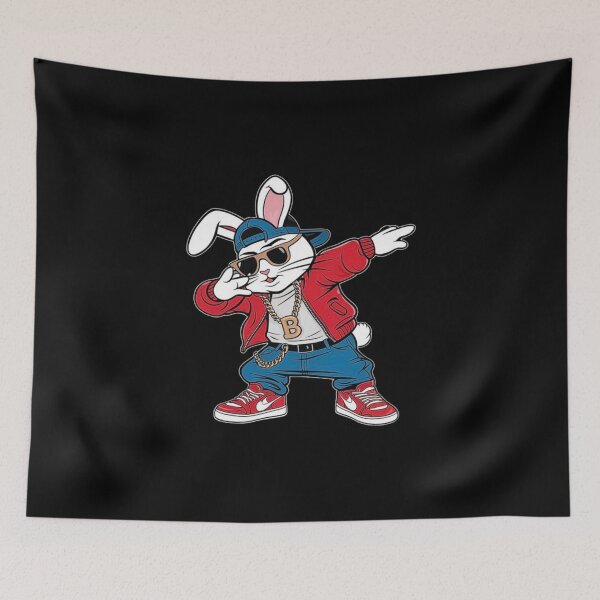 Item preview, Cool Hip Hop Bunny Dabbing – Funny Rap Style Rabbit with Swag designed and sold by love3617.