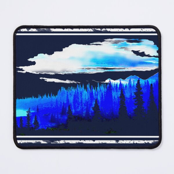 Item preview, Evergreen Blue Forest Mountain sky designed and sold by AuroraXGreen.
