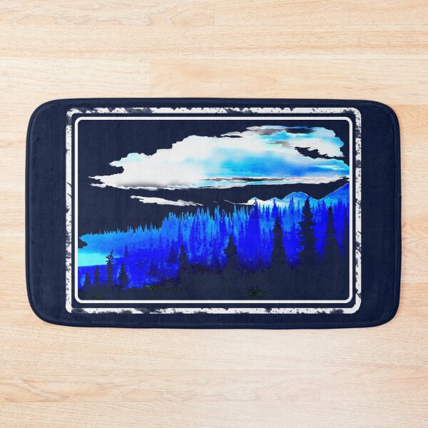 Item preview, Evergreen Blue Forest Mountain sky designed and sold by AuroraXGreen.