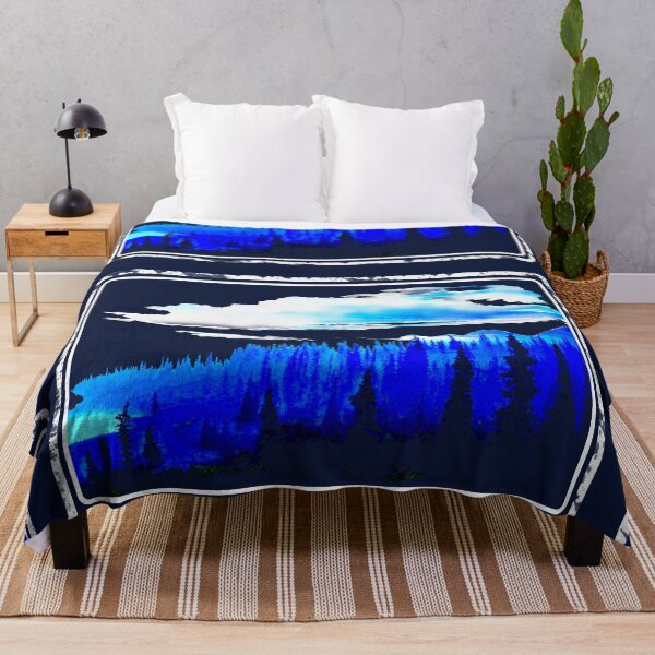 Item preview, Evergreen Blue Forest Mountain sky designed and sold by AuroraXGreen.