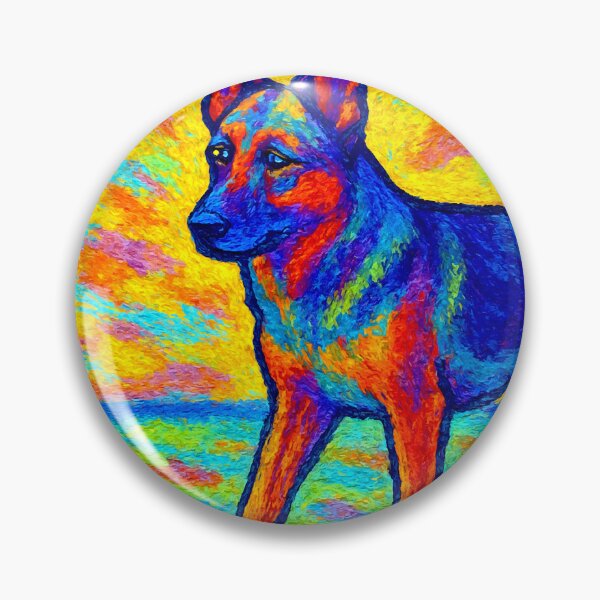 Item preview, Vibrant German Shepherd in Majestic Stance designed and sold by ChrisButler.