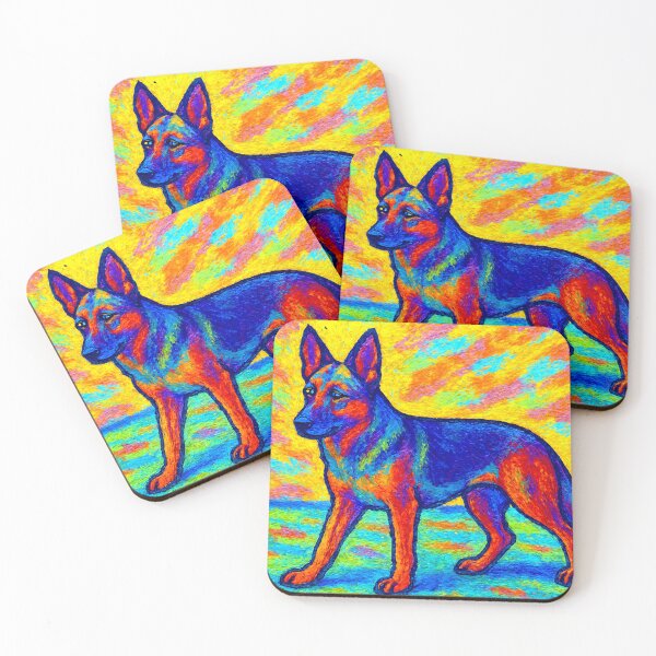 Item preview, Vibrant German Shepherd in Majestic Stance designed and sold by ChrisButler.