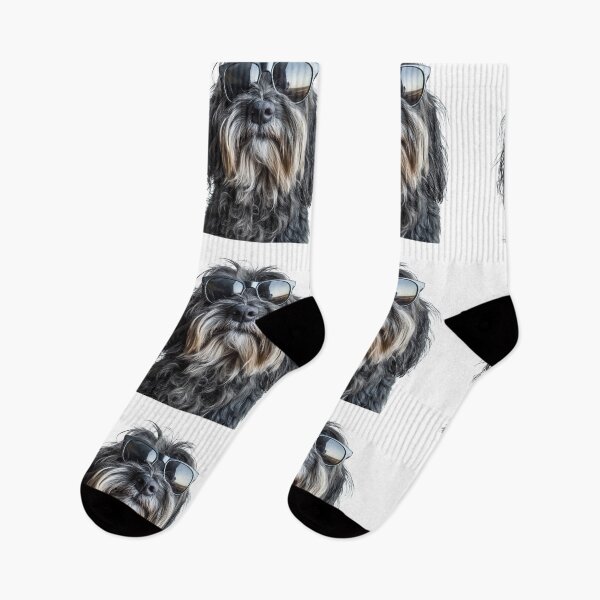 Item preview, Funny cool Bergamasco shepherd Dog wearing sunglasses designed and sold by LazyOwlStore.