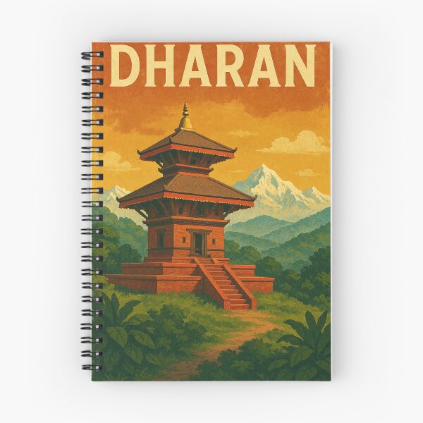Item preview, Dharan Temple with Mountain Backdrop, Nepal designed and sold by Aryabek.