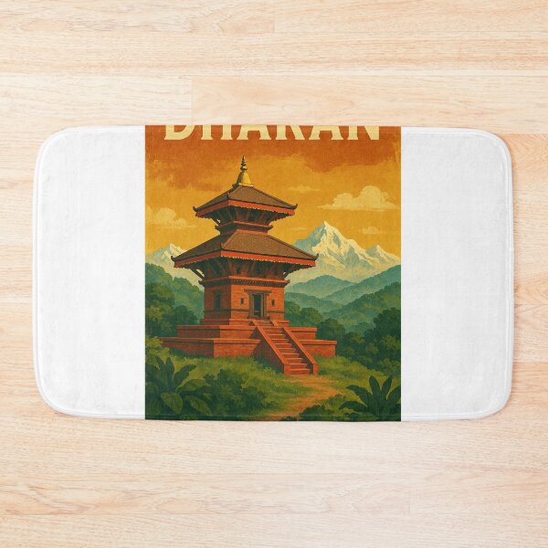 Item preview, Dharan Temple with Mountain Backdrop, Nepal designed and sold by Aryabek.