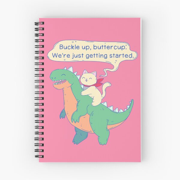 Item preview, Cat Riding Dinosaur Funny Buckle Up Quote designed and sold by Jess.a.creates.