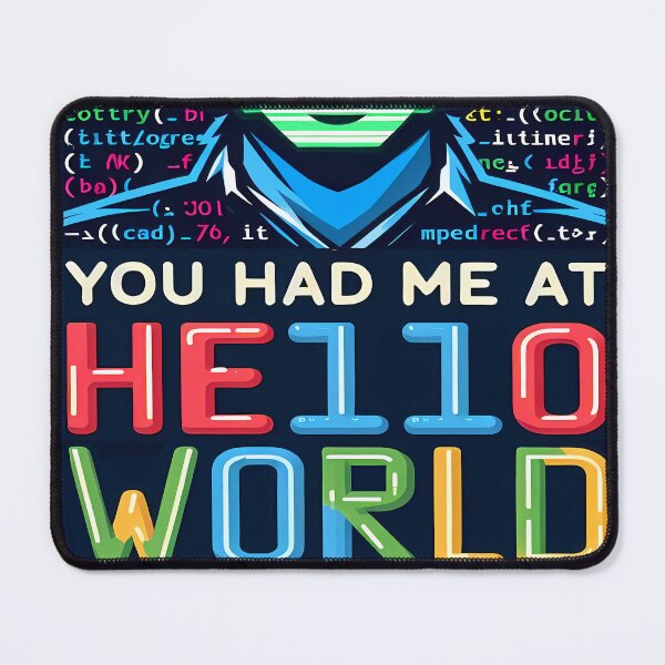 Item preview, You had me at HELLO WORLD, typography designed and sold by maxmaj.