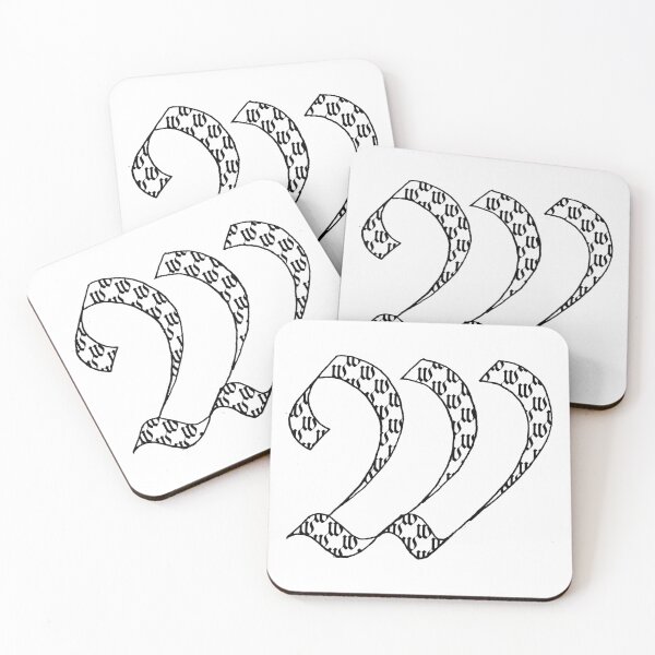 Item preview, Elegant calligraphy design of the initial W, perfect for art and typography lovers. Great as a gift for milestones, fitting for Handwriting Day, Calligraphy Day, and World Art Day! designed and sold by ArtsOfLetters.