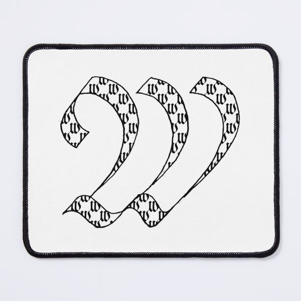 Item preview, Elegant calligraphy design of the initial W, perfect for art and typography lovers. Great as a gift for milestones, fitting for Handwriting Day, Calligraphy Day, and World Art Day! designed and sold by ArtsOfLetters.