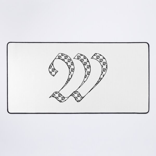 Item preview, Elegant calligraphy design of the initial W, perfect for art and typography lovers. Great as a gift for milestones, fitting for Handwriting Day, Calligraphy Day, and World Art Day! designed and sold by ArtsOfLetters.