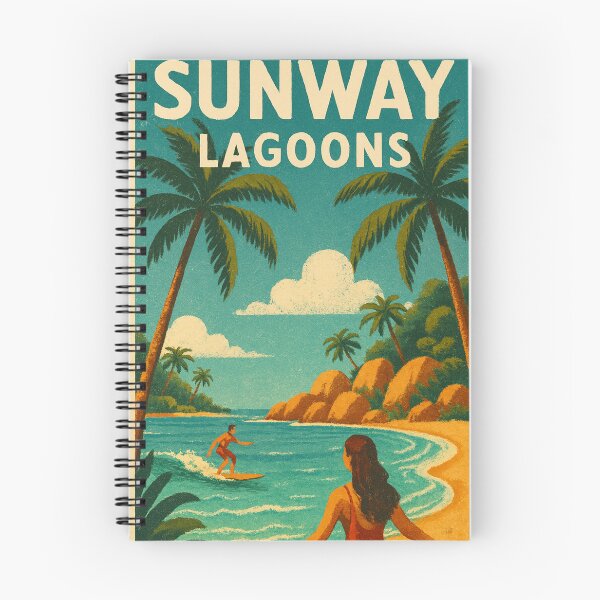 Item preview, Sunway Lagoons with Water Slide and Palm Trees designed and sold by Aryabek.