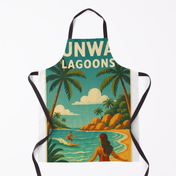 Item preview, Sunway Lagoons with Water Slide and Palm Trees designed and sold by Aryabek.