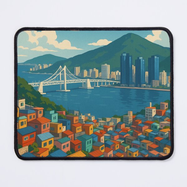 Item preview, Korea Busan Gamcheon Culture Village and Gwangandaegyo Bridge designed and sold by Aryabek.