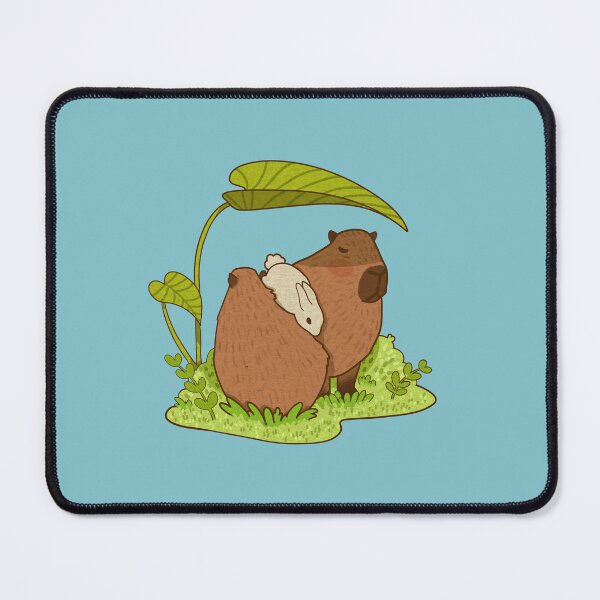 Item preview, Capybara and Bunny Nap Time designed and sold by AnyaJSForbes.