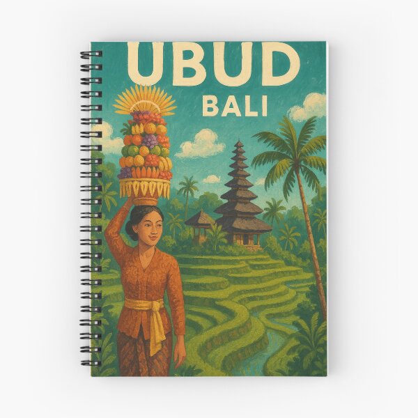 Item preview, Ubud Bali Rice Terraces with Balinese Temple designed and sold by Aryabek.